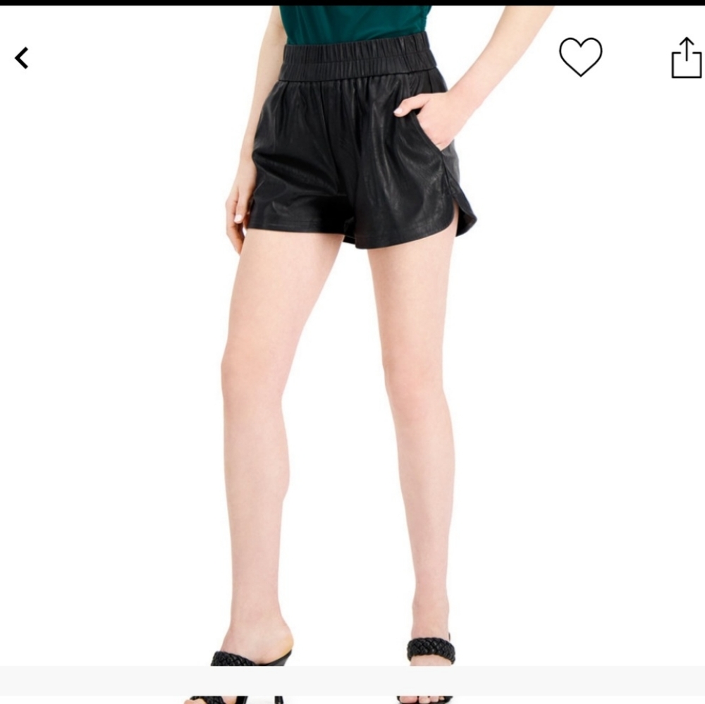 NWT I.N.C. * FAUX LEATHER SHORTS